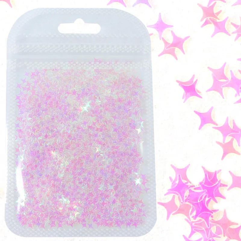 Description Picture 4 of item12 Colors Star Shape Laser Glitter DIY Lip Gloss Decor Shiny Flakes Lipgloss Base Mixing Decorations 3g