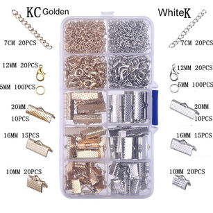 Horse Buckle Lobster Clasps Extension Chain Set DIY Jewelry Making Part Case Kit