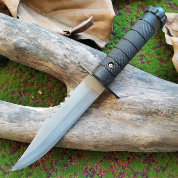 Survive Anything with the Ultimate Tactical Hunting Knife - Stainless Steel Blade, ABS Handle, Fixed Blade and Scabbard Included