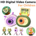 Kids Digital Camera HD IPS Screen Digital Toy Children Camera 180 Degree Flip Screen Cute Photo Camera Christmas Birthday Gifts