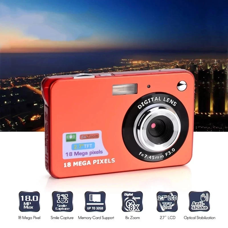 Description Picture 2 of itemHD Mini Digital Cameras,Point and Shoot Digital Cameras for Kids Students Beginners-Birthday Xmas Gifts