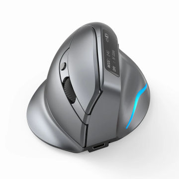 F-26C Vertical Gamer Mice Ergonomic 3200DPI Vertical Gaming Mouse 8 Buttons Rechargeable for PC Laptop for Office Home