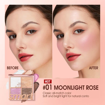 O.TWO.O Highlighter Makeup Palette Waterproof Long Lasting Brilliant Lighten Skin Shimmer Contour Makeup Highlight for Face Body