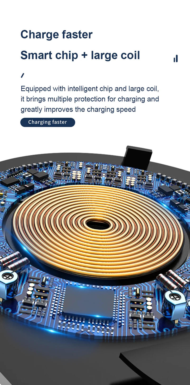 Description Picture 5 of item15W Charging bracket 2-in-1 wireless charger for iPhone Samsung Huawei Fast Charging Supports Horizontal Vertical Charging