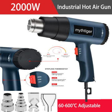 2000W Hot Air Gun Professional Electric Adjustable Temperature-controlled Building Hair dryer Soldering Tools Heat gun for car