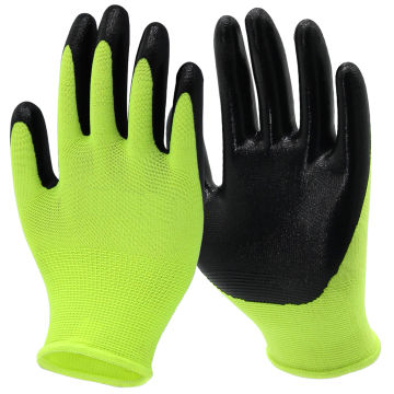 Gardening Gloves for Women and Men, Nitrile & Rubber Coated Protective, Blue, Green, Grey, Pink