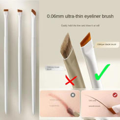 Upgrade Sickle Blade Eyeliner Brush Ultra Thin Flat Fine Eye Liner Makeup Brush Flat Eyeliner Brush Eyebrow Makeup Brush 1/4Pcs