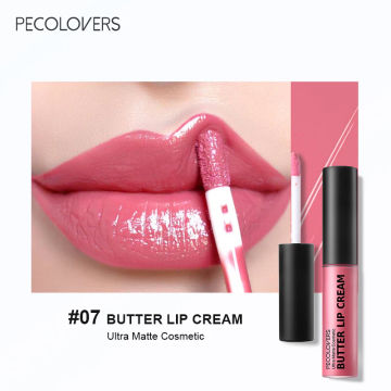 Lipgloss Cream Lipstick Soft Moisturizing Red Nude Pink Melting Lip Cream Waterproof Makeup Not Fade Lip Gloss Liptint