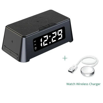 Bonola 3 in 1 Wireless Charger Stand for iPhone 15pro/14/13 Bedroom Digital Clock Wireless Chargers for Apple Watch/AirPods Pro