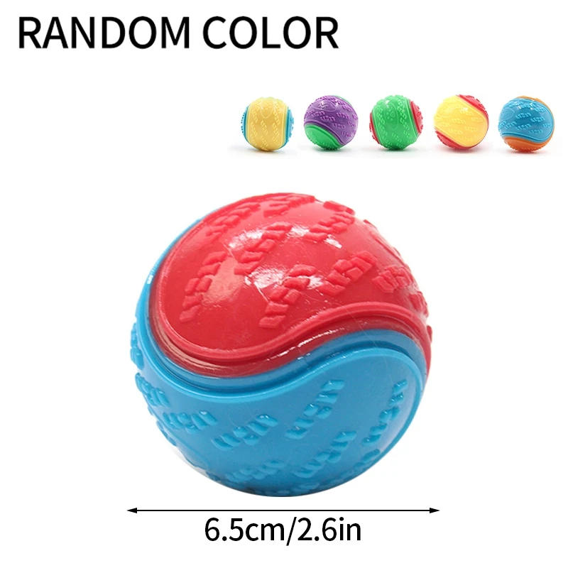 Description Picture 2 of itemRound Dog Ball Toy Bite-resistant Pet Toy Tooth Cleaning Ball Playthings Squeaky Interactive Training Pet Ball Toy Dog Supply