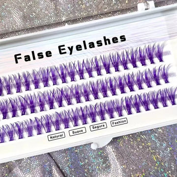 Hand Made Natural Individual Bundles Eyelash Extension Professional Volume Mink Dovetail Cluster Lashes Fulffy Natural Eye lash