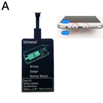 Universal Fast Wireless Charger Adapter Wireless Charging Receiver Patch For Android Micro Usb Type-c Mobile Phone