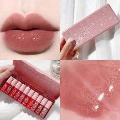 5 Colors Mini Lip Tint Long-Lasting Liquid Lip Gloss Lipstick Make Sexy Matte Waterproof Gloss Cosmetics Lip Velvet Up K0M0