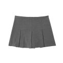 Willshela Women Fashion Solid Pleated Side Zipper Skirts Shorts Vintage High Waist Female Chic Lady Shorts