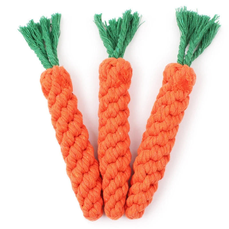 Description Picture 2 of item1PC 22cm Pet Supply High Quality Pet Dog Toy Carrot Shape Rope Puppy Chew Toys Teath Cleaning Outdoor Fun Training