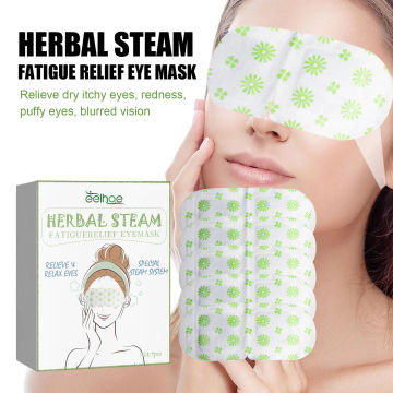 Wholesale OEM Private Label custom self-heating herbaceous steam eye mask