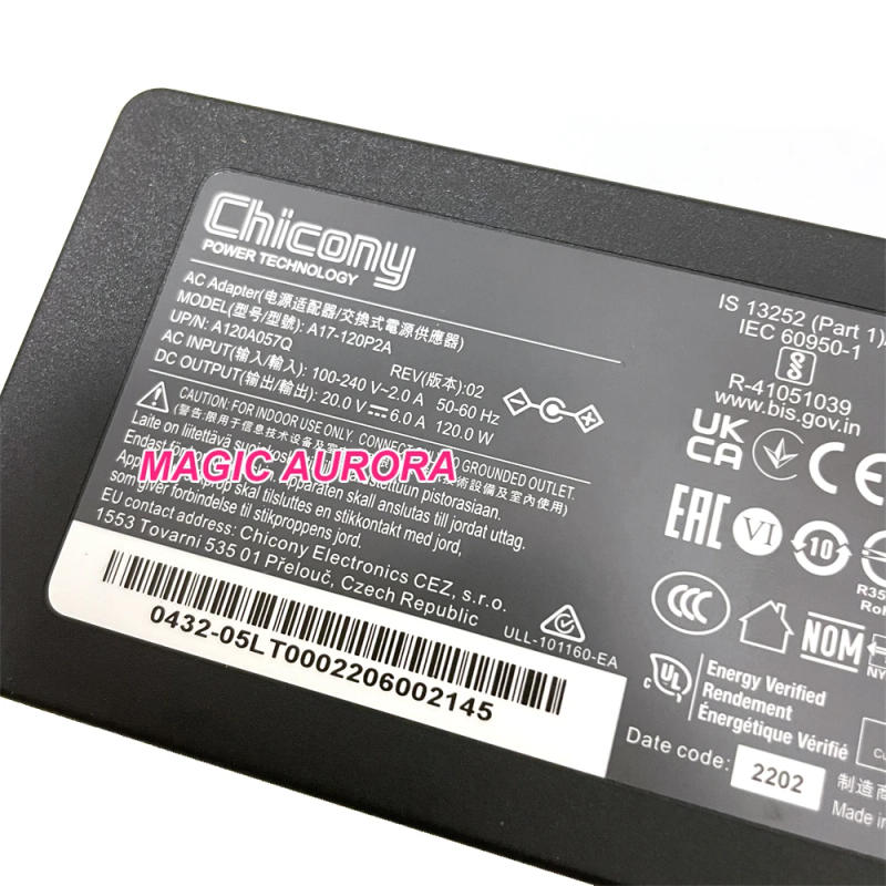Description Picture 3 of itemOriginal Chicony A17-120P2A 120W Power Adapter 20V 6A 5.5x2.5mm For Inter NUC10 NUC13VYKi7 NUC13AN[x]i5 NUC13L3[x]i7 Mini Laptop