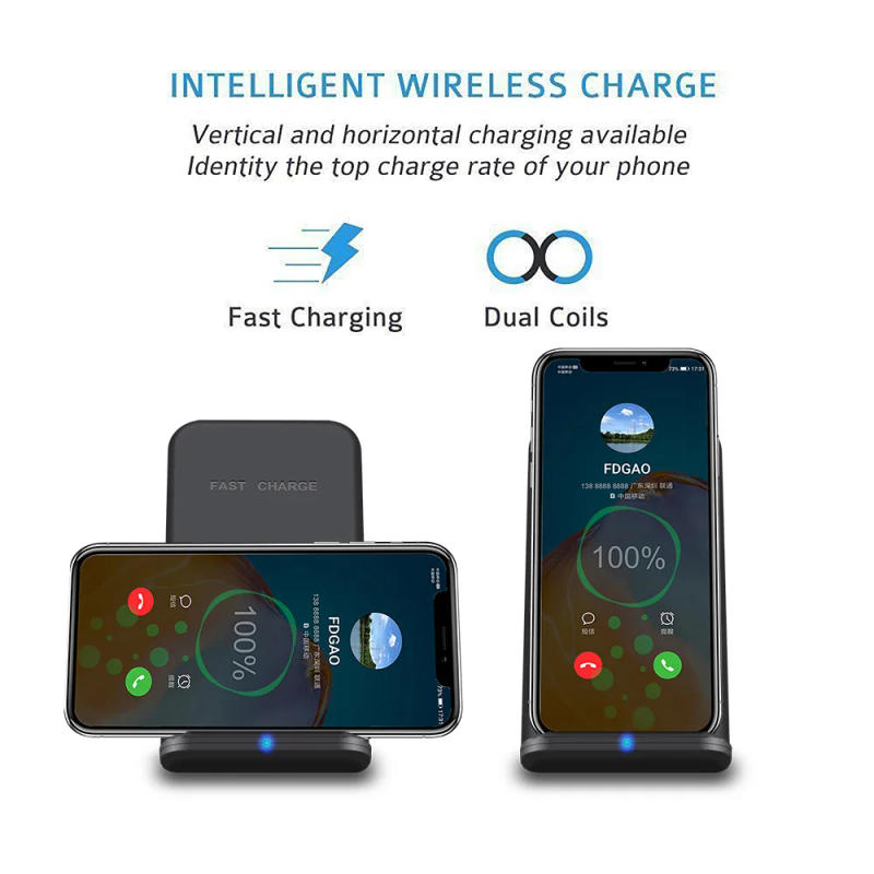 Description Picture 5 of itemDCAE 2 in 1 20W Fast Wireless Charger Stand Charging for Airpods Pro iPhone 14 13 12 11 XS XR X 8 Samsung S22 S21 Charge Station