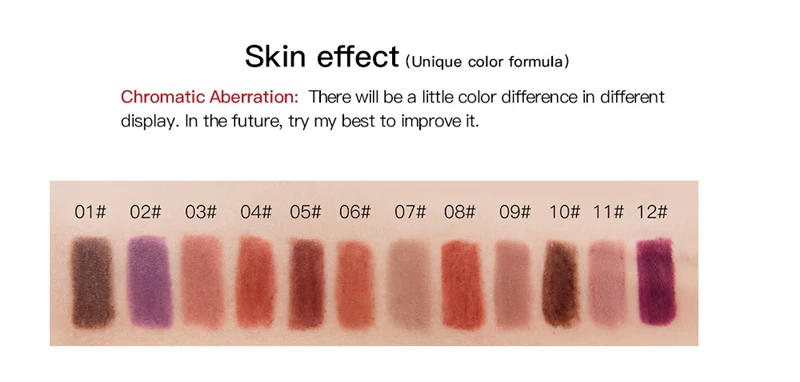 Description Picture 5 of item12 Colors Cosmetic Lipstick Pen Matte Long Lasting Pigments Waterproof Lady Charming Lip Liner Contour Makeup Lipstick Tool