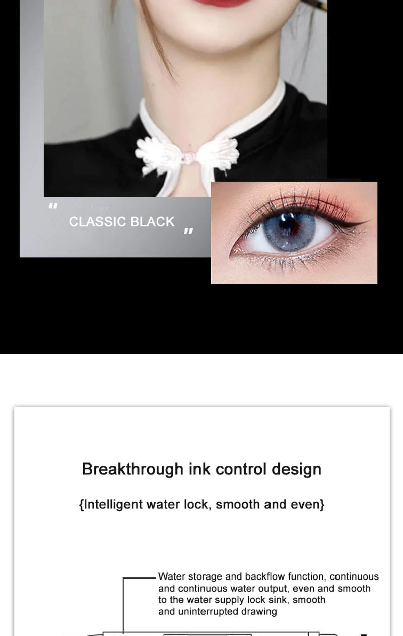 Description Picture 5 of item2 In1 Stamp Liquid Eyeliner Pencil Water Proof Fast Dry Double-ended Black Seal Eye Liner Pen Make Up for Women Cosmetics