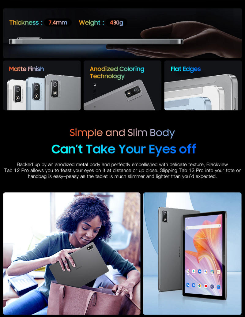 Description Picture 4 of itemBlackview Tab 12 Pro Dual SIM Card Slots Tablet PC,Android 12, 8GB + 128GB,6580mAh, 10.1