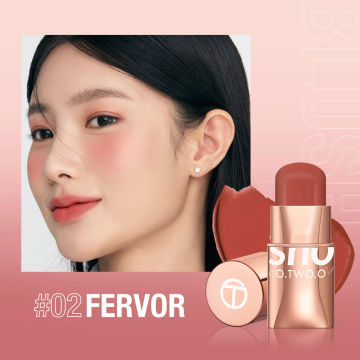 O.TWO.O Cream Blush Face Lip Tint 6 Colors Waterproof Long-lasting Eyeshadow Cheek Rouge Blusher Stick Make-up for Women