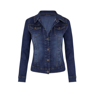 Plus Size Short Denim Jackets Women autumn Wash Long Sleeve Vintage Casual Jean Jacket Bomber Denim Coat ladies jacket outerwear