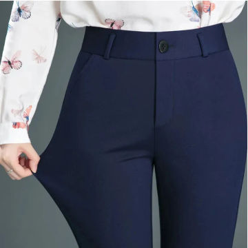 Oversized 4XL Casual High Waist Pencil Pants Korean Slim Spodnie Spring Fall Women Office Pantalones Basic OL Trousers
