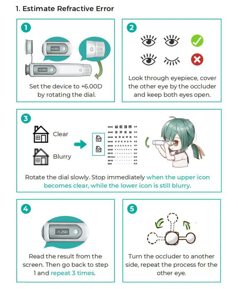 Description Picture 3 of itemAIST Eye Care Handheld Manual Refractometer with WiFi Low Vision and Amblyopia Test Refractor Optical Equipment Free Shipping