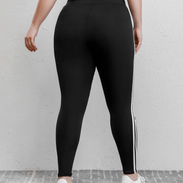 2023 new summer women's wear plus size stripes design leisure temperament nine-cent pants