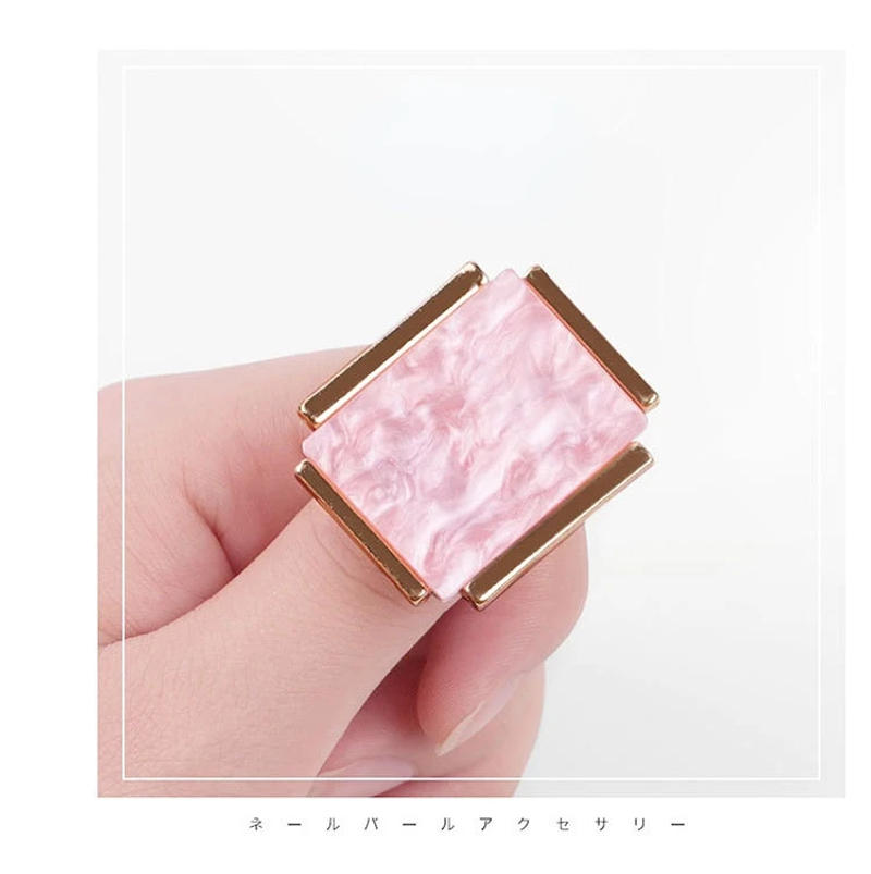 Description Picture 6 of item1Pc New Resin Stone Nail Art Palette Finger Ring False Nails Tips Drawing Color Mixing Display DIY Manicure Polish Gel Tool