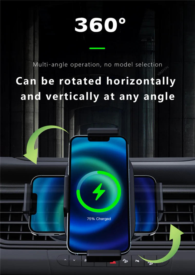 Description Picture 5 of itemAutomatic Clamping Wireless Car Charger Mount For Samsung Galaxy Z Fold 4 3 2 S22 S21 iPhone 14 13 12 Max Air Vent Phone Holder