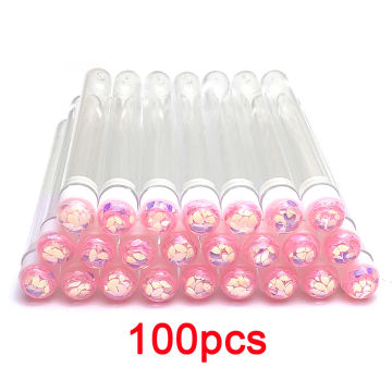 New 50/100pcs Eyebrow Brush Tube Reusable Brush Store Eyelash Wands Spoolies Dust-Proof Mascara Replaceable Tube