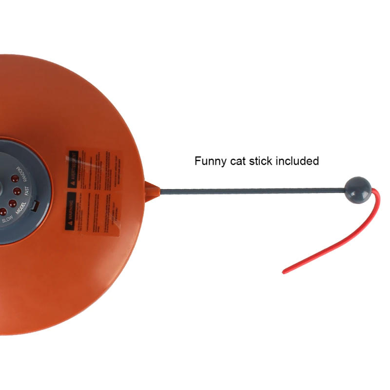 Description Picture 5 of item4 Speeds Interactive Pet Toy For Cat Kitty Electric Cat Toy Plate Automatic Motion Undercover Mouse Fabric Moving Feather