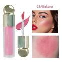 Watery Matte Liquid Blush High Pigment Face Cheek Rouge Cream Eyes Lips  Tinted Red Blusher Lasting Coloring Makeup Waterproof