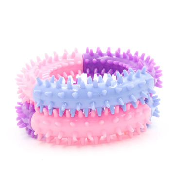 Pet Dog Toys Rubber Thorn Ring Bite Resistant Tooth Cleaning TPR Molar Chew Toys for Dogs Interactive Training Dog Accessories