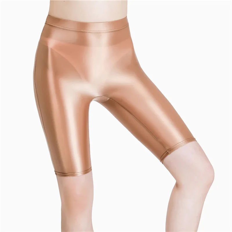 Shiny Sports Shorts Sexy Underwear Half