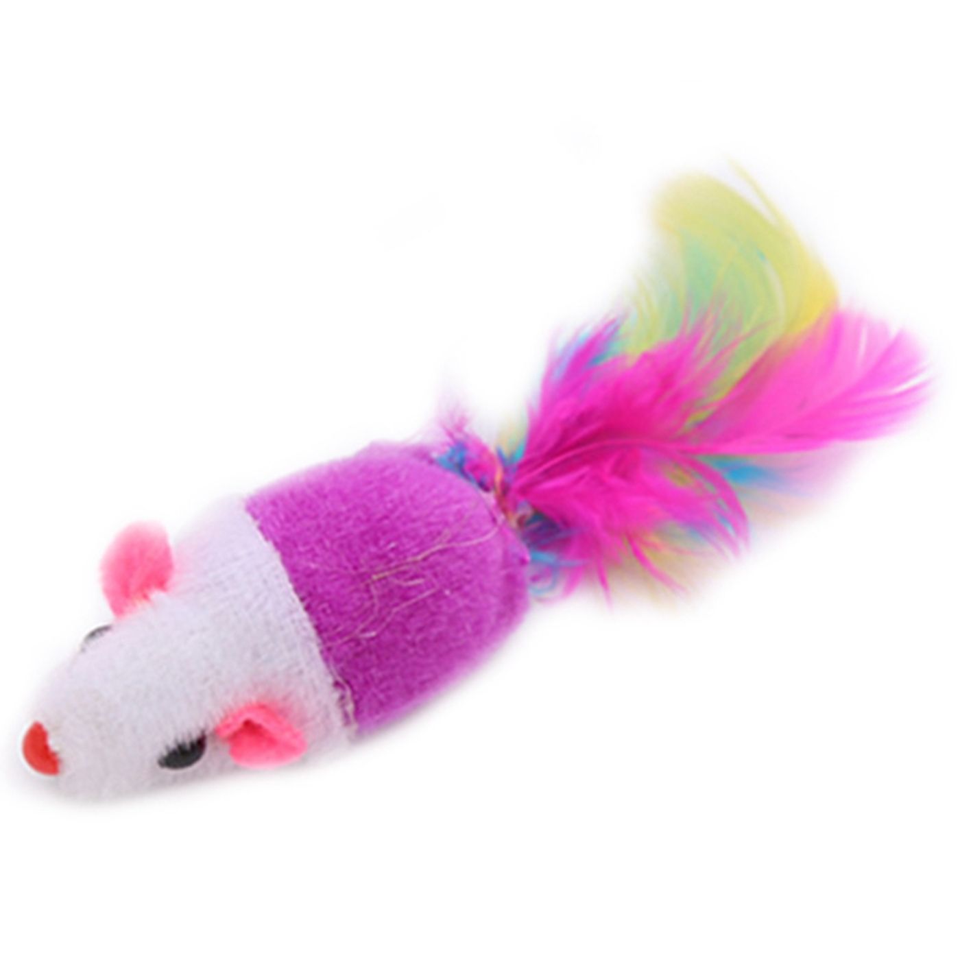 Description Picture 5 of item1Pcs Cute Pet Cat Toys False Mouse Pet Cat Toys Mini Playing Toys Lightweight Funny With Colorful Feather Plush Mini Mouse Toy