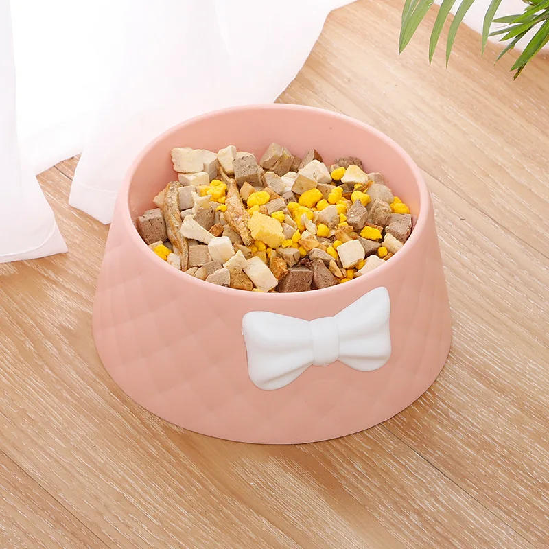 Description Picture 2 of itemPet Dog Feeding Bowl Small Cats and Dogs Shockproof Cute Bowl Knot Decorative Feeder Bowl Let The Dog Eat Utensils Cartoon Bowl