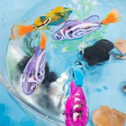 Electric Fish Cat Interactive Toy with Light Water Swimming Robot Fish Pet Playing Toys Fish Tank Ornaments Aquarium Decoration