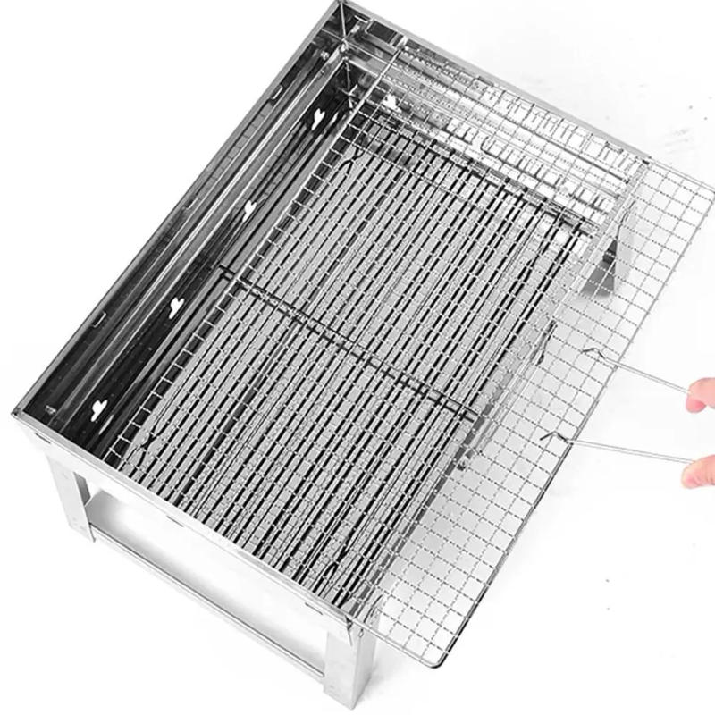 Description Picture 5 of itemPortable Foldable BBQ Grills Patio Barbecue Charcoal Outdoor Grill Stainless Steel Tools Garden Stove Picnic Camping H1X2