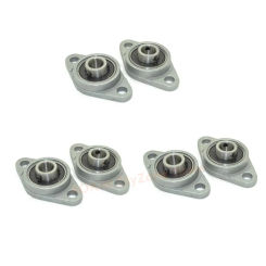 6Pcs 3D Printer KFL08 FL08 Bore 8mm Pillow Block Flange Bearing Shaft Self Aligning Zinc Alloy Bearing for T8 Lead Screw