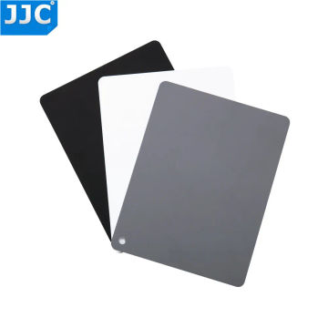 JJC GC-3 13*10cm 3 in 1 Pocket-Size Digital Camera 18% White Black Grey Balance Cards with Neck Strap for Digital Photography
