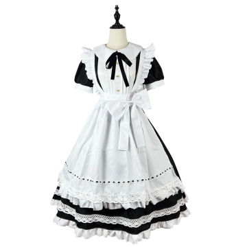 Women Gothic Lolita Dress Party Stage Princess Dress Anime Cosplay Costumes Apron Maid Outfit Lolita Big Bow Kawaii Dresses 2022