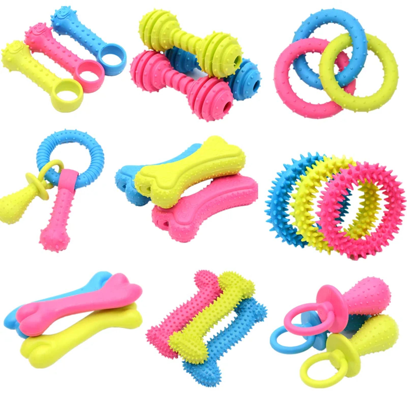 Description Picture 2 of item1PCS Pet Toys for Small Dogs Rubber Resistance To Bite Dog Toy Teeth Cleaning Chew Training Toys Pet Supplies Puppy Dogs Cats