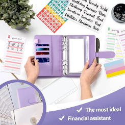Budget Binder,Money Organizer Cash Envelopes for Budgeting, Budget Binder with Zipper Envelopes,for Money Saving Planner