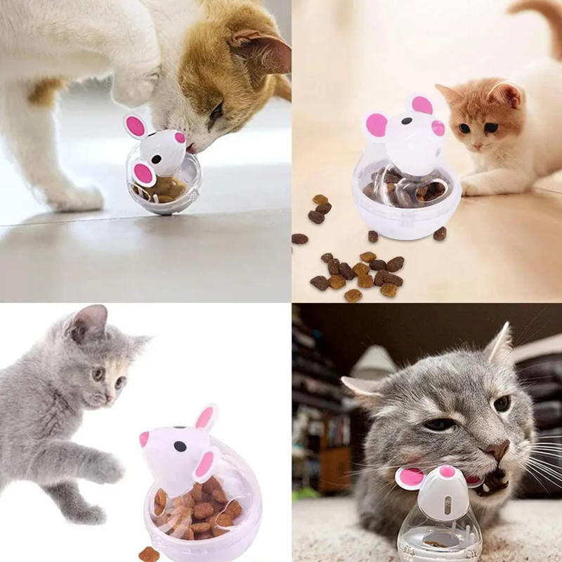 Description Picture 5 of itemCat  Mice Food Tumbler Cat Food Toy Ball Interactive Cat Food Feeder Leak Food Interesting Plastic Cat Food Dispenser Pet Toy