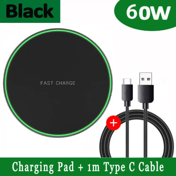 60W Wireless Charger USB C Fast Charging Pad Station Quick Charge QC 3.0 For iPhone 14 13 12 11 XS XR X 8 Samsung S22 S21 S20 S9
