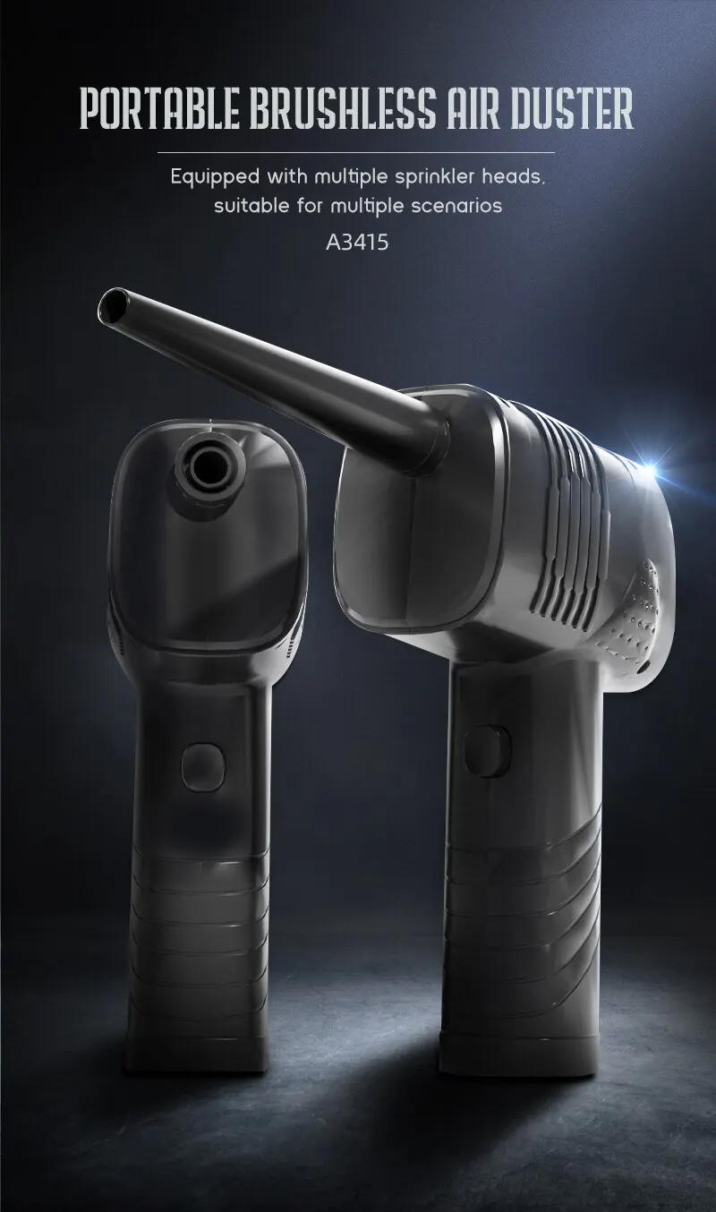 Description Picture 2 of item2 In 1 Keyboard Cleaner Mini Duster Computer Cleaning Handheld Car Vacuum Cleaner Dual Purpose Portable Cleaning Compression Gun