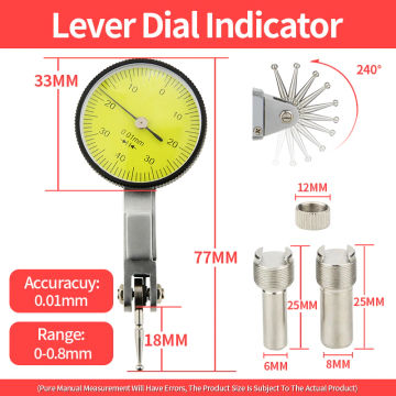 Leverage Dial Indicator Magnetic Base Holder Stand Micrometer Measuring Tools Dial Gauge Precision Indicators Measurement Tool